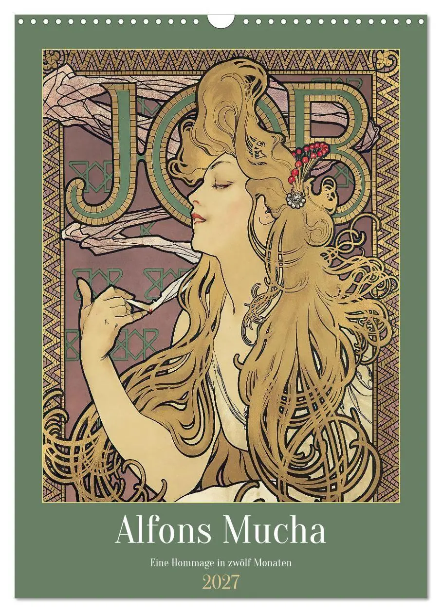 Cover: 9783569284562 | Alfons Mucha - Eine Hommage in zwölf Monaten (Wandkalender 2027 DIN...