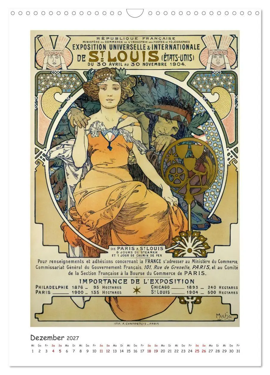 Bild: 9783569284562 | Alfons Mucha - Eine Hommage in zwölf Monaten (Wandkalender 2027 DIN...