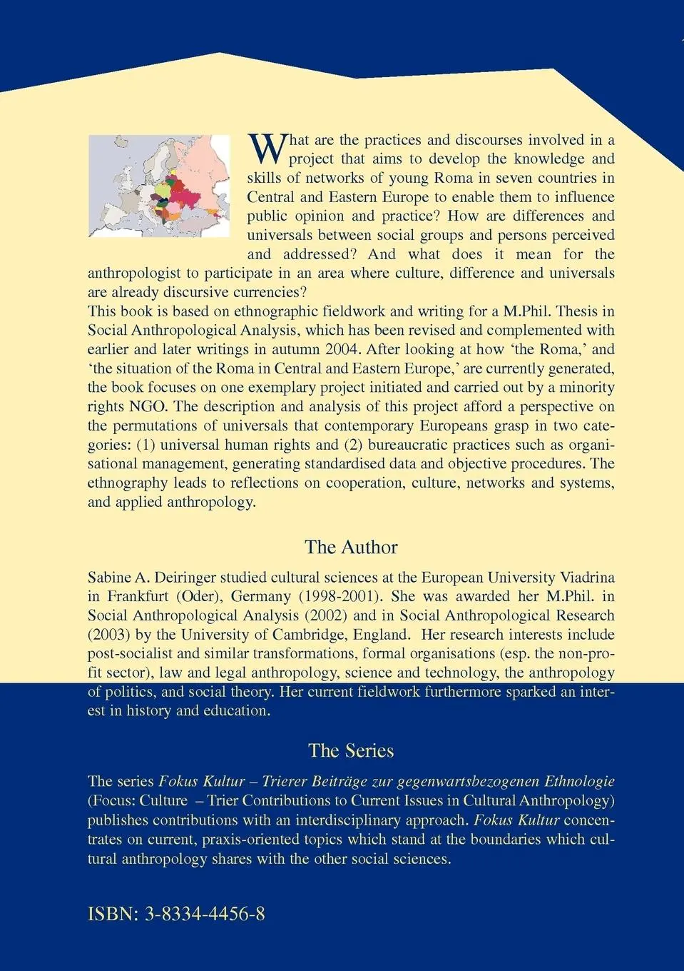 Rückseite: 9783833444562 | Applying Anthropology to the Situation of the Roma | Deiringer | Buch