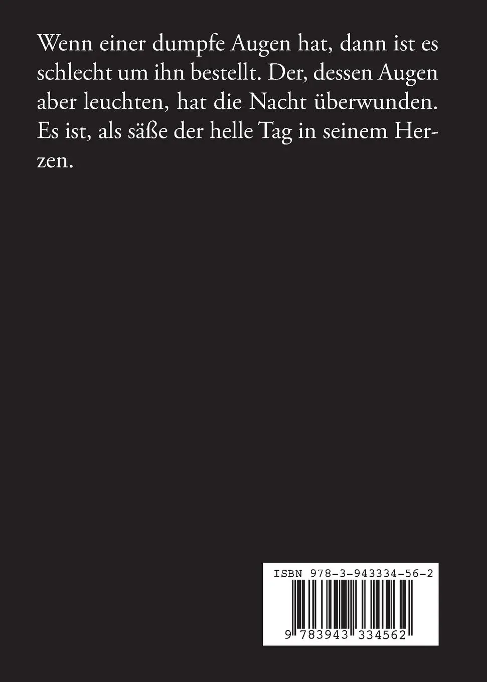 Rückseite: 9783943334562 | Das Märchen vom letzten Gedanken | Edgar Hilsenrath | Taschenbuch