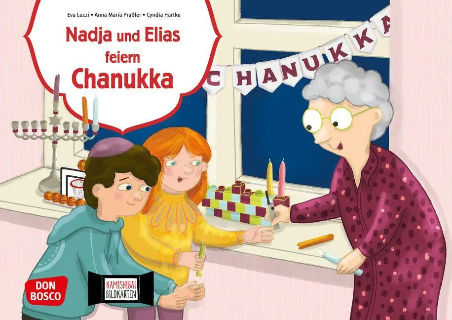 Cover: 4260694924662 | Nadja und Elias feiern Chanukka. Kamishibai Bildkartenset | Box | 2026