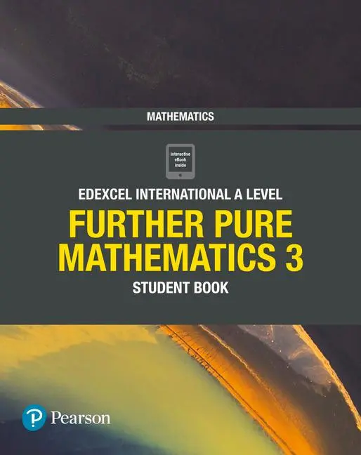 Cover: 9781292244662 | Pearson Edexcel International A Level Mathematics Further Pure...