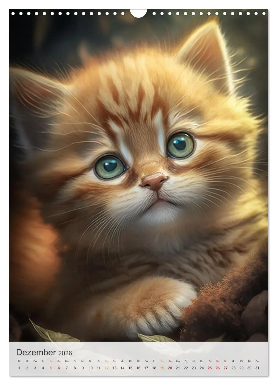 Bild: 9783516324662 | Süße Katzenkinder (Wandkalender 2026 DIN A3 hoch), CALVENDO...