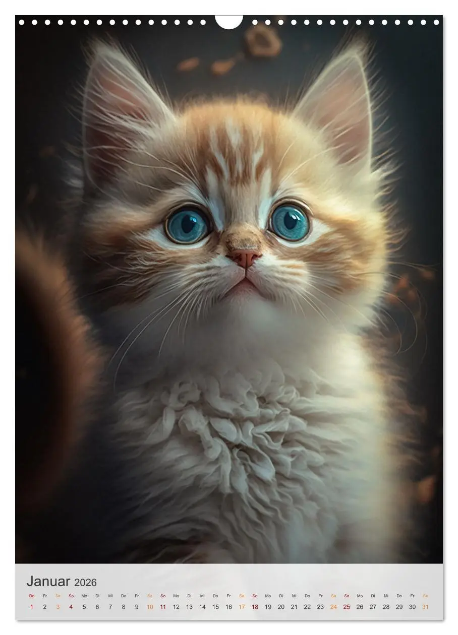 Bild: 9783516324662 | Süße Katzenkinder (Wandkalender 2026 DIN A3 hoch), CALVENDO...