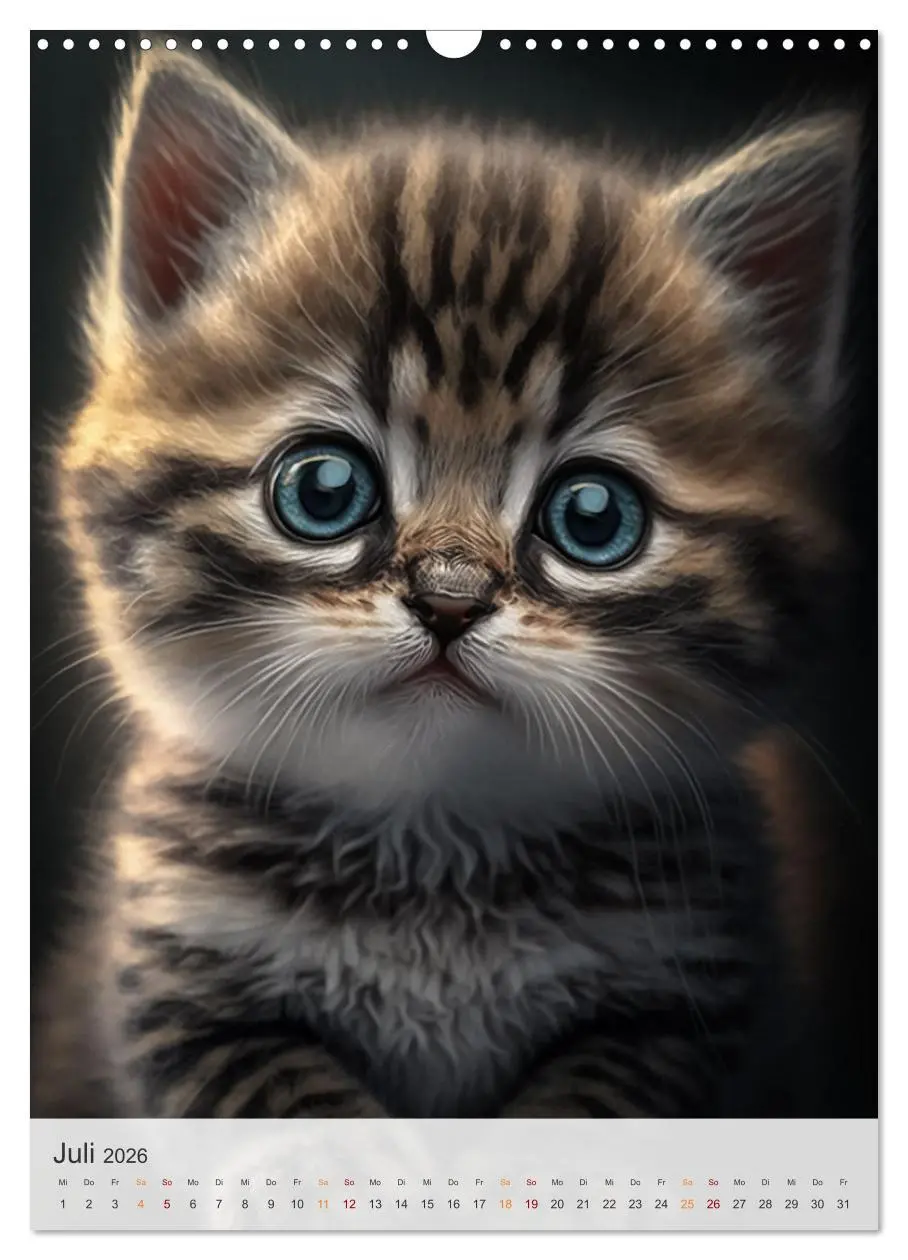 Bild: 9783516324662 | Süße Katzenkinder (Wandkalender 2026 DIN A3 hoch), CALVENDO...
