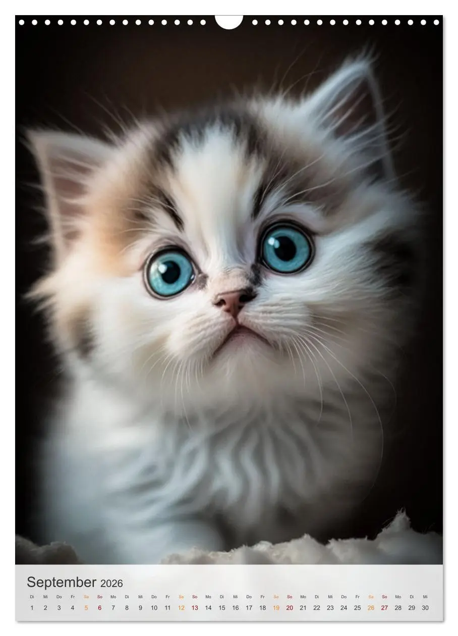 Bild: 9783516324662 | Süße Katzenkinder (Wandkalender 2026 DIN A3 hoch), CALVENDO...