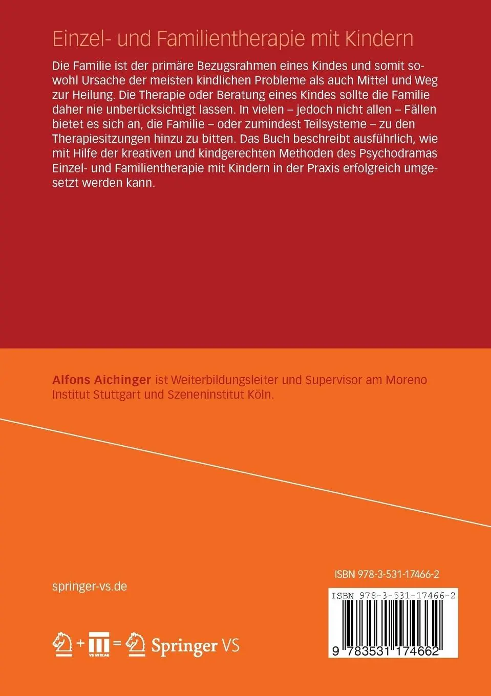 Rückseite: 9783531174662 | Einzel- und Familientherapie mit Kindern | Kinderpsychodrama Band 3