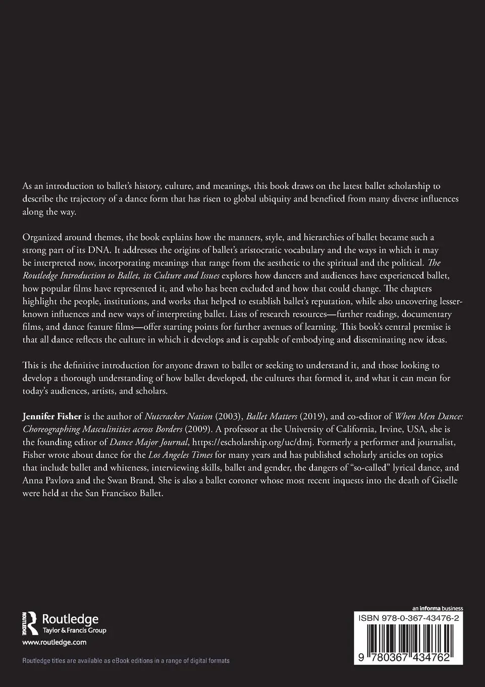 Rückseite: 9780367434762 | The Routledge Introduction to Ballet, its Culture and Issues | Fisher