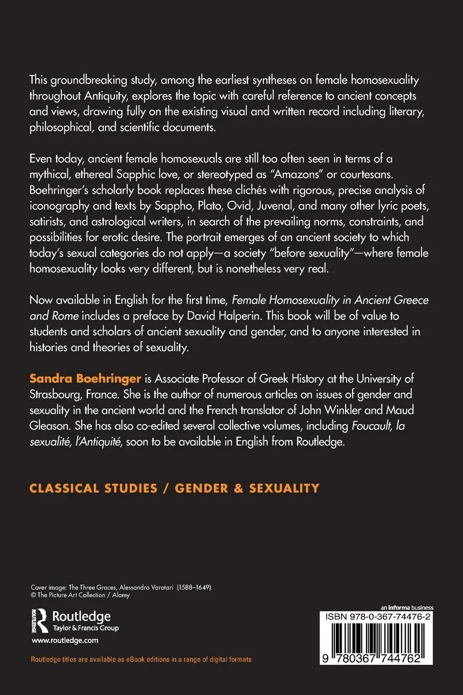 Rückseite: 9780367744762 | Female Homosexuality in Ancient Greece and Rome | Sandra Boehringer