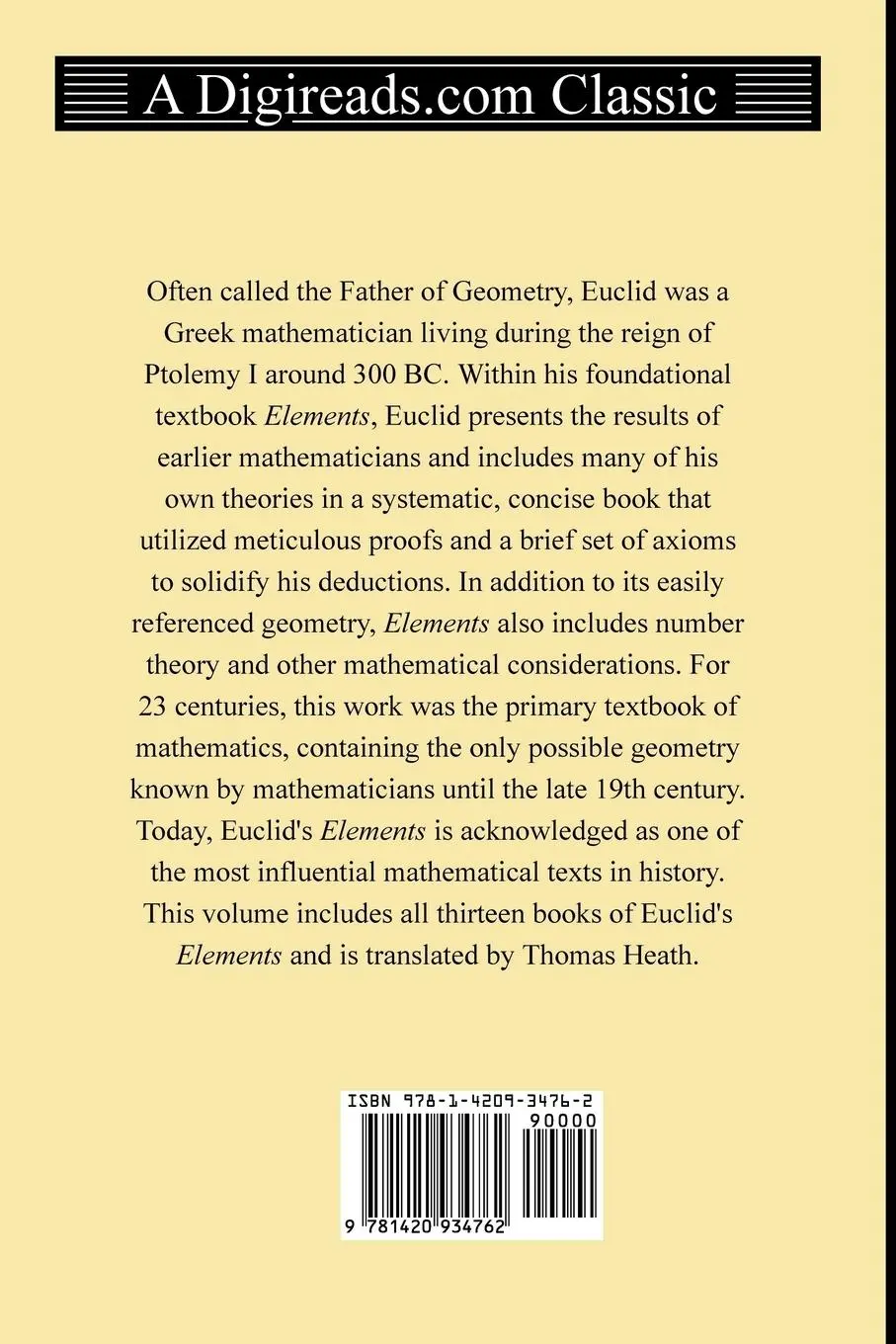 Rückseite: 9781420934762 | The Thirteen Books of Euclid's Elements | Euclid | Taschenbuch | 2010
