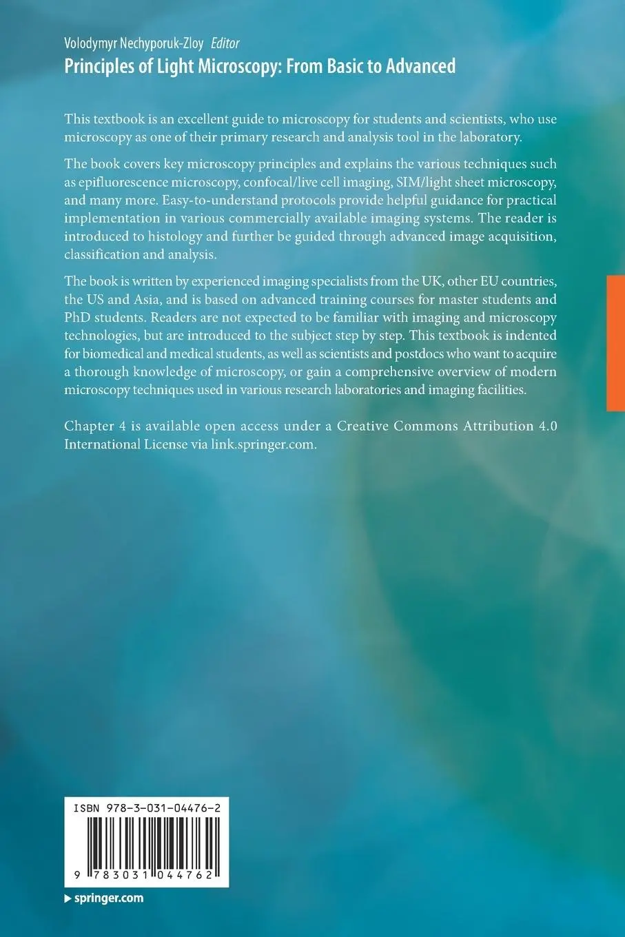 Rückseite: 9783031044762 | Principles of Light Microscopy: From Basic to Advanced | Taschenbuch