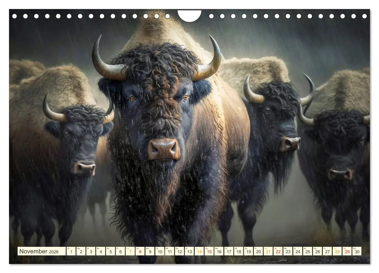 Bild: 9783457534762 | Amerikanischer Bison (Wandkalender 2026 DIN A4 quer), CALVENDO...