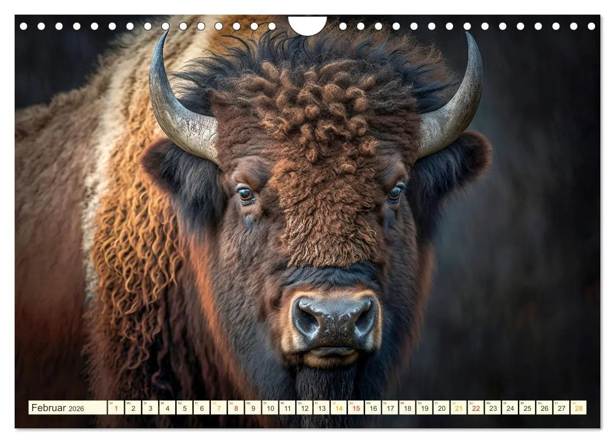 Bild: 9783457534762 | Amerikanischer Bison (Wandkalender 2026 DIN A4 quer), CALVENDO...