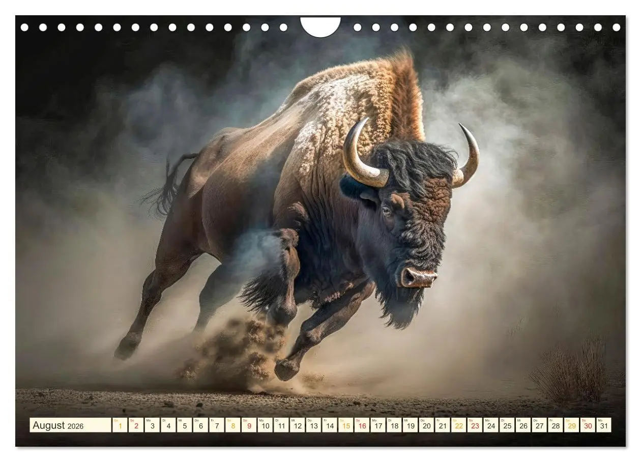 Bild: 9783457534762 | Amerikanischer Bison (Wandkalender 2026 DIN A4 quer), CALVENDO...