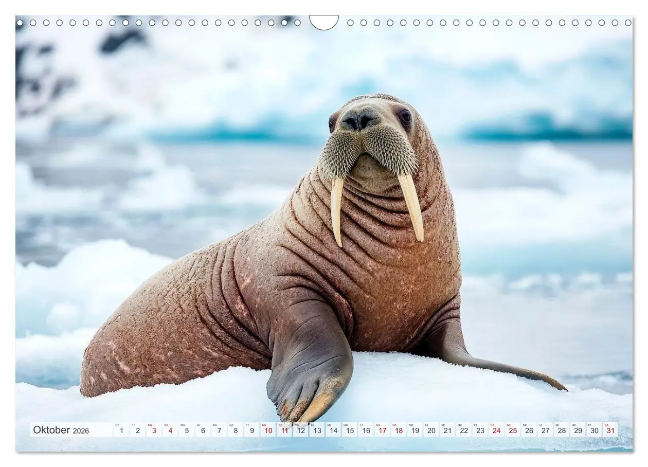 Bild: 9783516004762 | ARKTISCHE TIERE Im Reich der Kälte (Wandkalender 2026 DIN A3 quer),...
