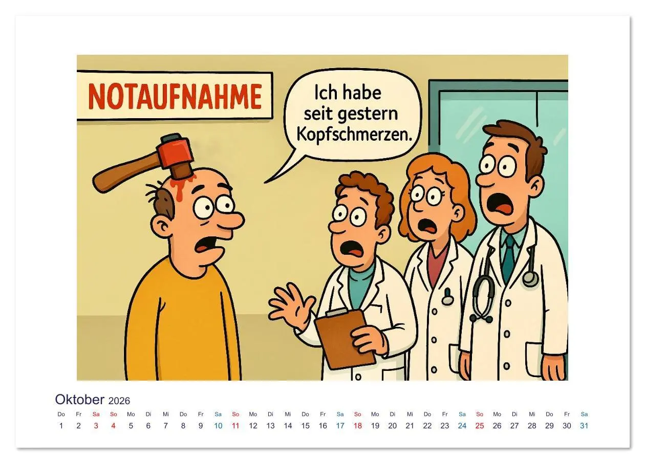 Bild: 9783516624762 | Wahnsinn in der Notaufnahme (Tischkalender 2026 DIN A5 quer),...