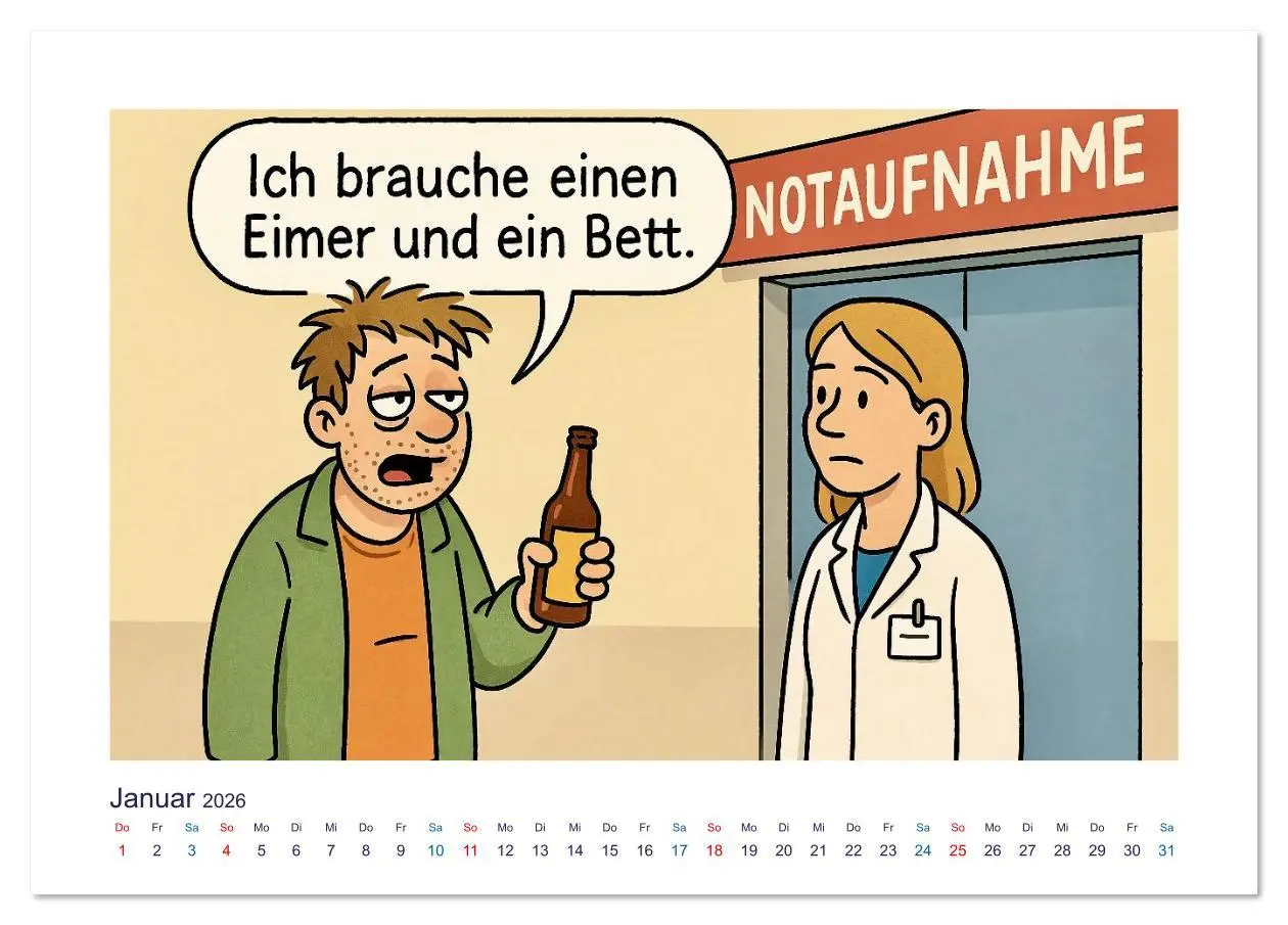 Bild: 9783516624762 | Wahnsinn in der Notaufnahme (Tischkalender 2026 DIN A5 quer),...