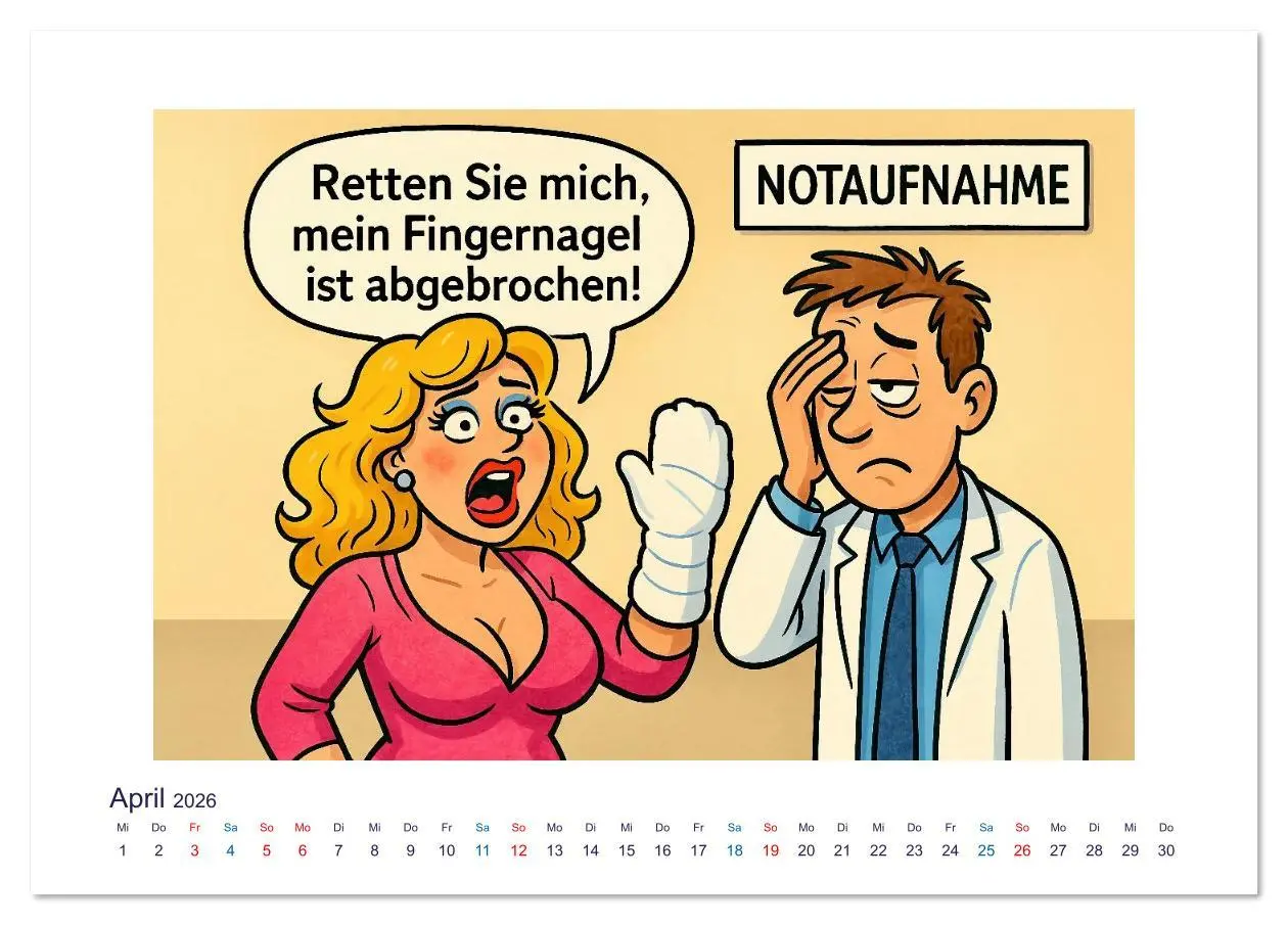 Bild: 9783516624762 | Wahnsinn in der Notaufnahme (Tischkalender 2026 DIN A5 quer),...