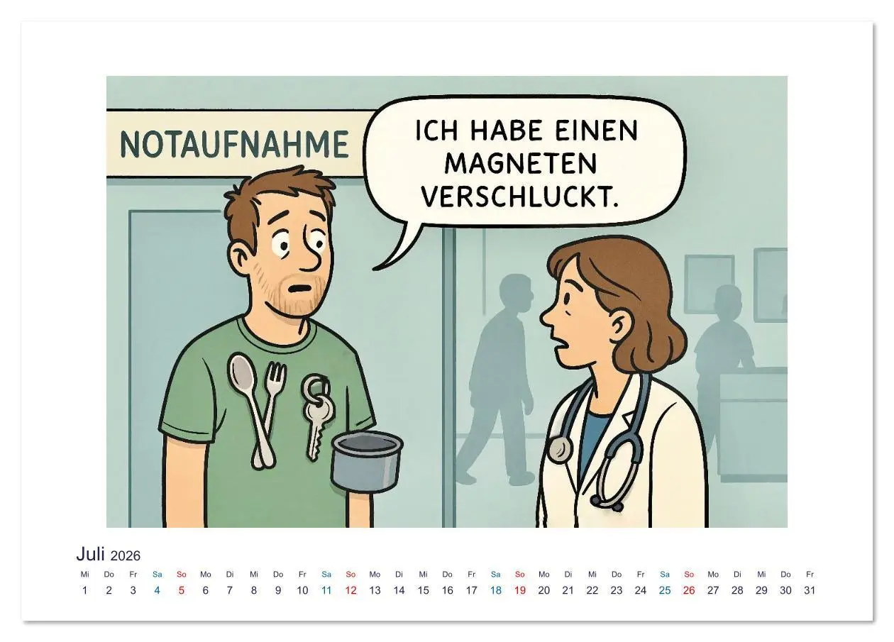 Bild: 9783516624762 | Wahnsinn in der Notaufnahme (Tischkalender 2026 DIN A5 quer),...