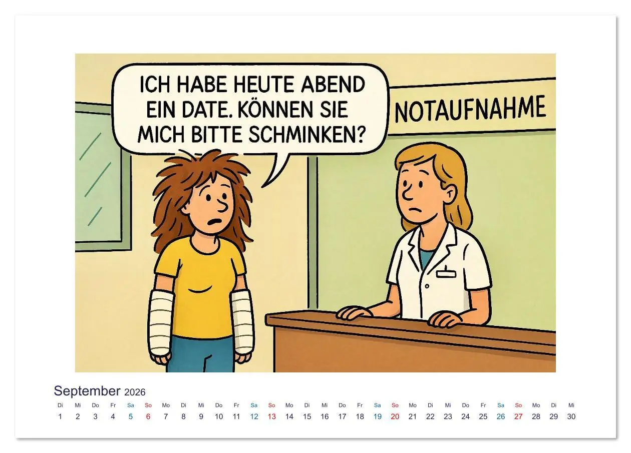 Bild: 9783516624762 | Wahnsinn in der Notaufnahme (Tischkalender 2026 DIN A5 quer),...