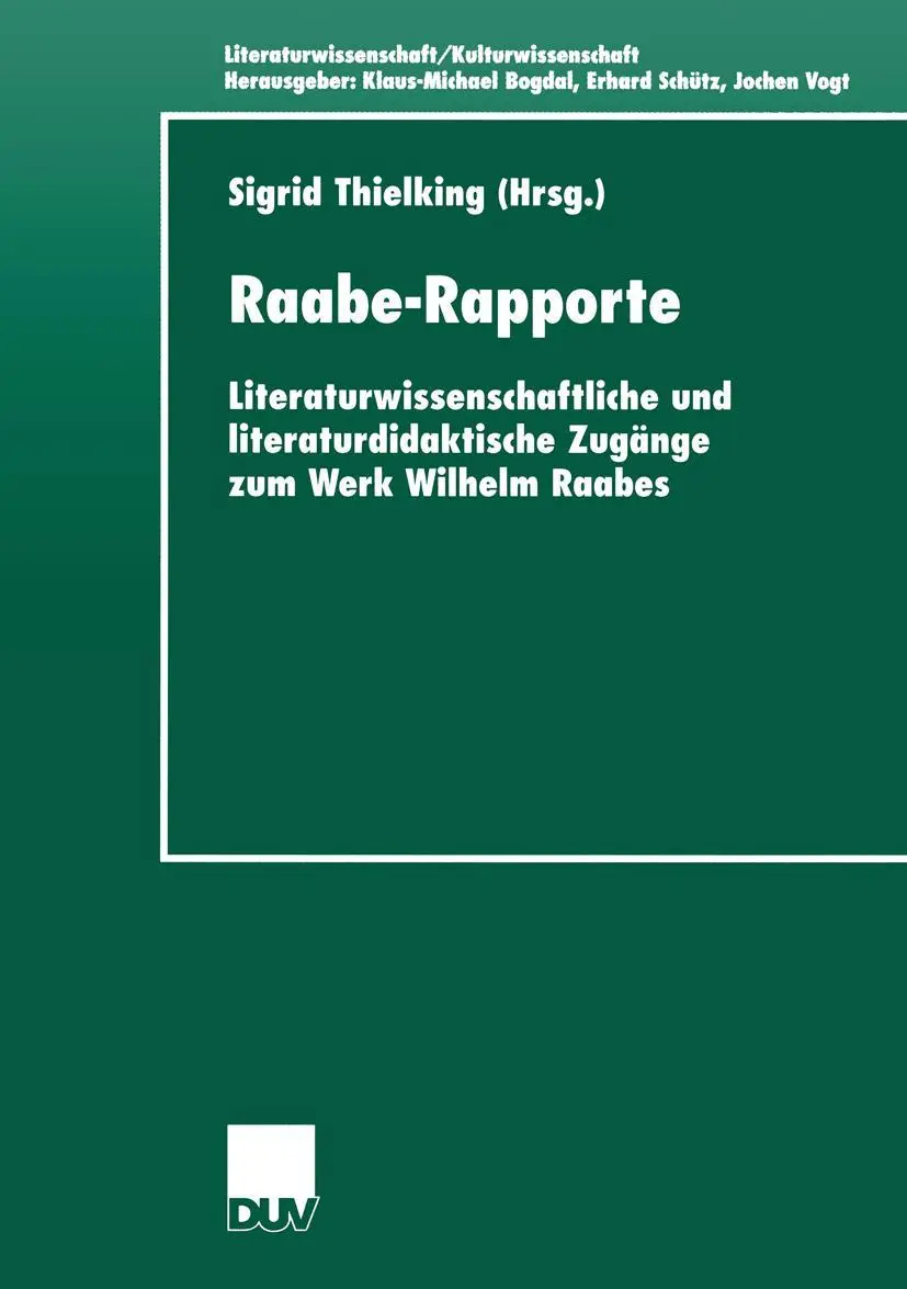 Cover: 9783824444762 | Raabe-Rapporte | Sigrid Thielking | Taschenbuch | 167 S. | Deutsch