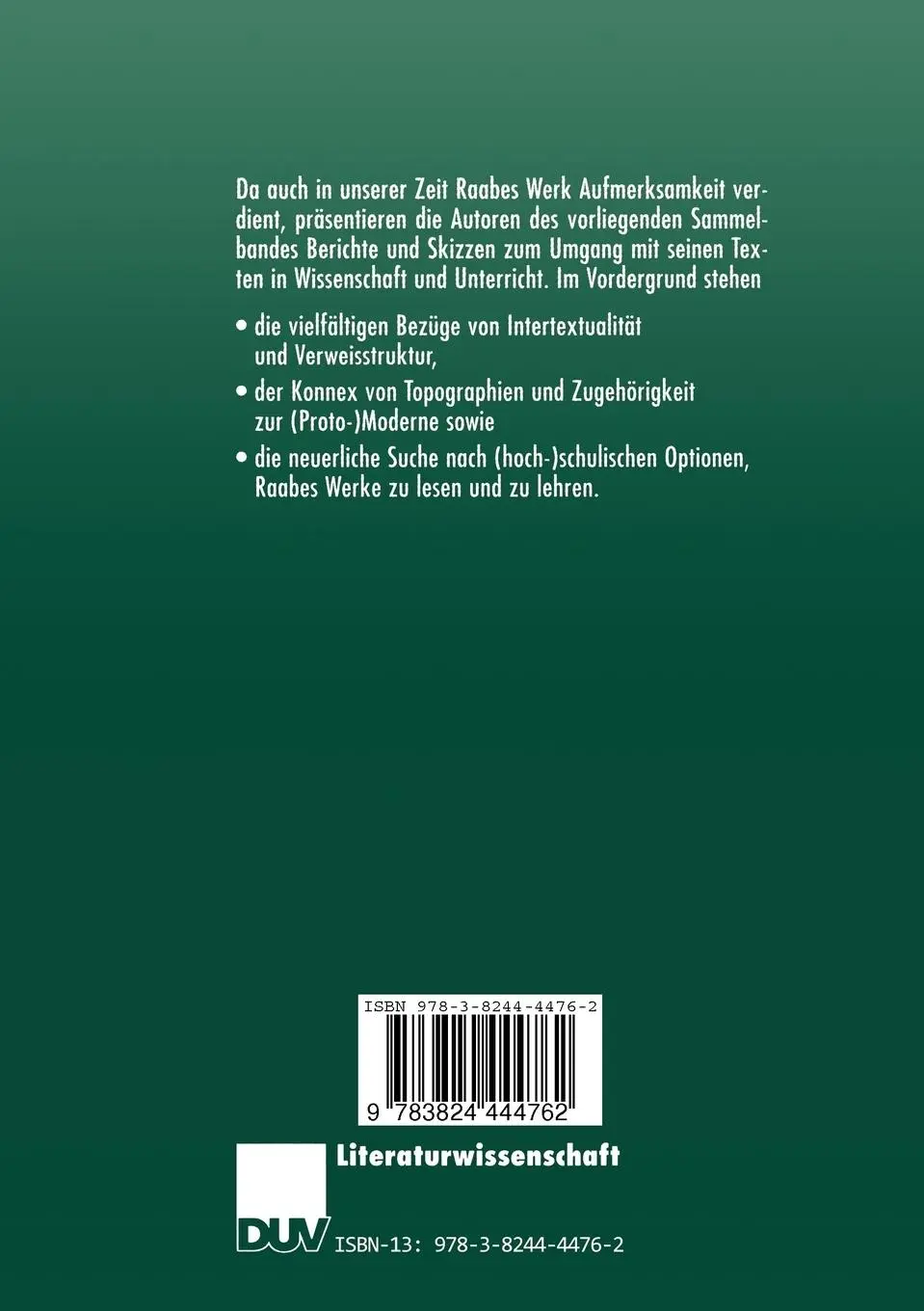 Rückseite: 9783824444762 | Raabe-Rapporte | Sigrid Thielking | Taschenbuch | 167 S. | Deutsch
