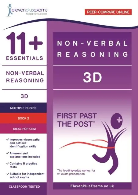 Cover: 9781912364862 | 11+ Essentials - 3-D Non-verbal Reasoning Book 2 | ELEVEN PLUS EXAMS
