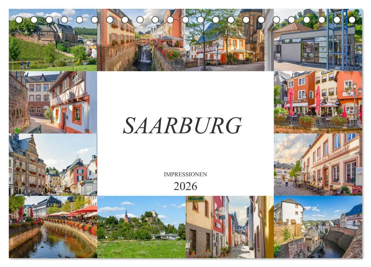 Cover: 9783457764862 | Saarburg Impressionen (Tischkalender 2026 DIN A5 quer), CALVENDO...