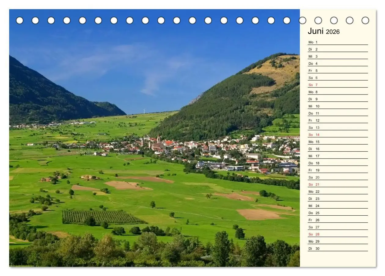 Bild: 9783457904862 | Vinschgau - Die Sonnenseite Südtirols (Tischkalender 2026 DIN A5...