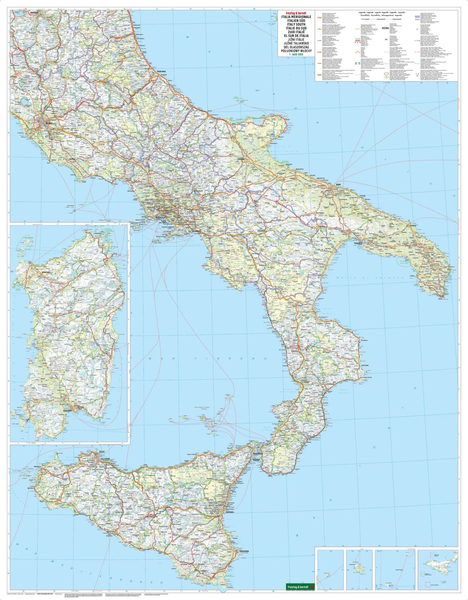Bild: 9783707924862 | freytag &amp; berndt Straßenkarte Italien 1:600.000 | (Land-)Karte | 2026