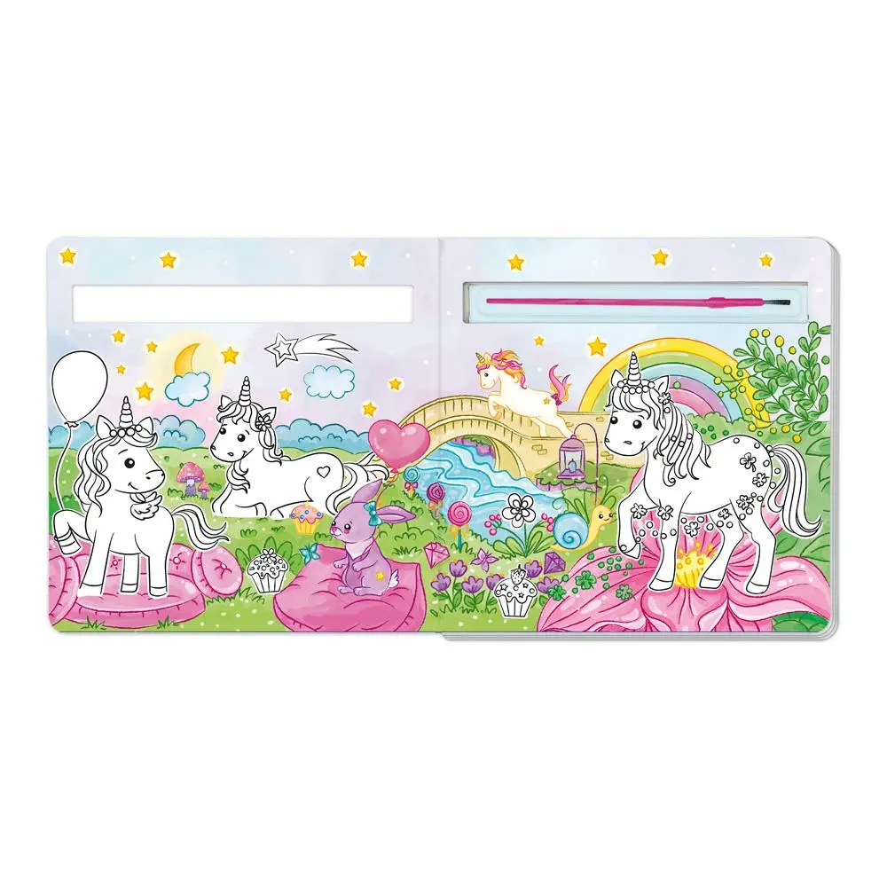 Bild: 9783988024862 | Trötsch Malbuch mit Pinsel Mein erstes Zaubermalbuch Einhornwelt | KG
