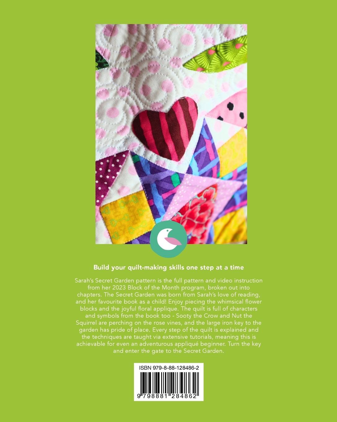 Rückseite: 9798881284862 | The Secret Garden Quilt Pattern and Videos | Sarah Fielke | Buch