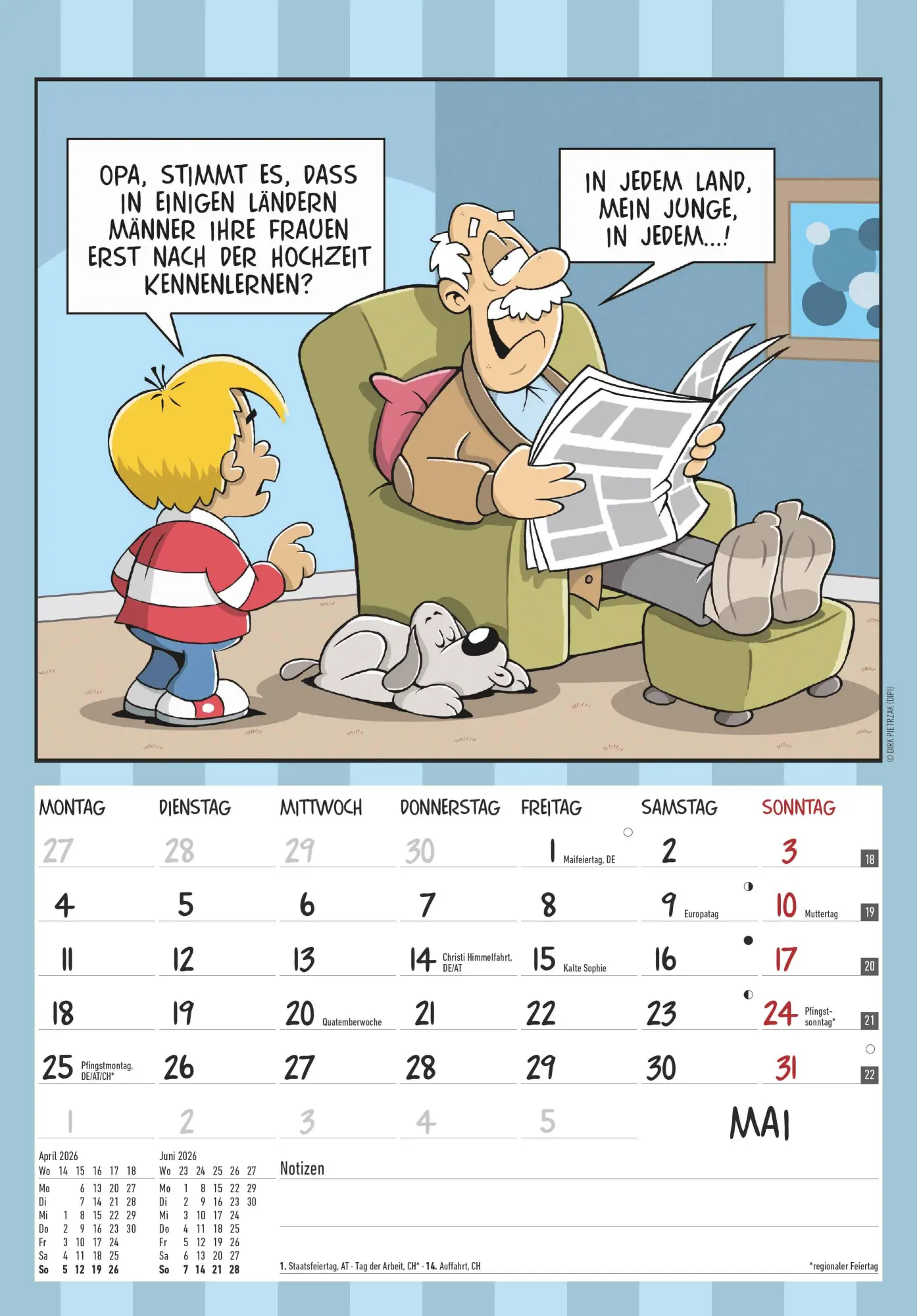 Bild: 4069095004962 | Der Rentner-Kalender 2026 - Bild-Kalender 23,7x34 cm - mit lustigen...