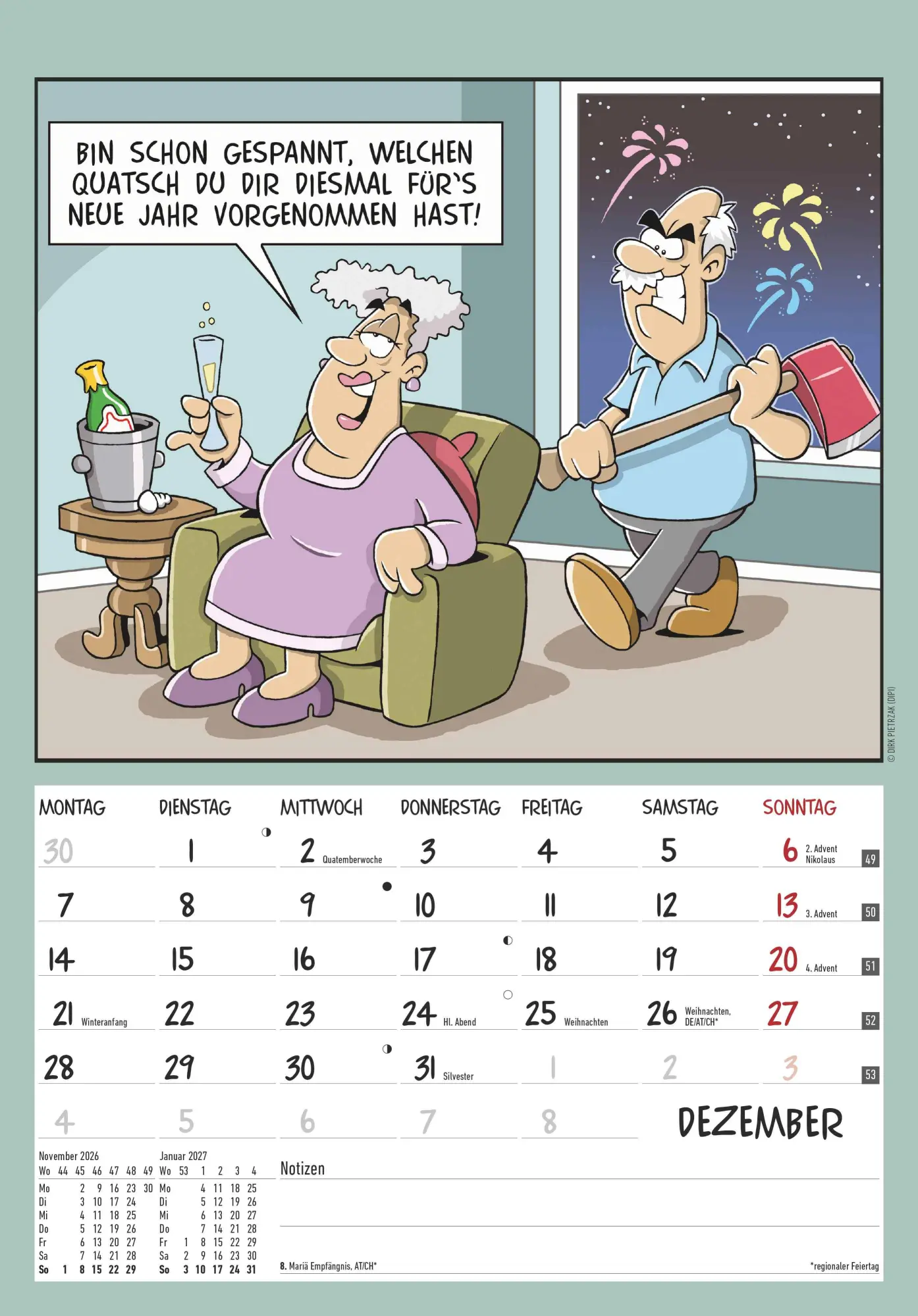 Bild: 4069095004962 | Der Rentner-Kalender 2026 - Bild-Kalender 23,7x34 cm - mit lustigen...