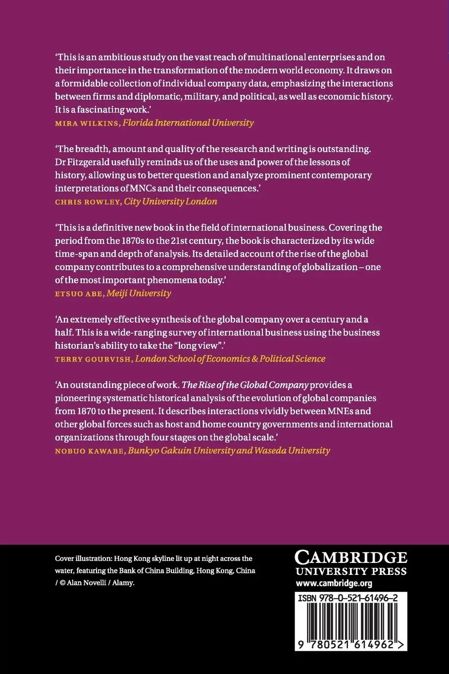Rückseite: 9780521614962 | The Rise of the Global Company | Robert Fitzgerald | Taschenbuch