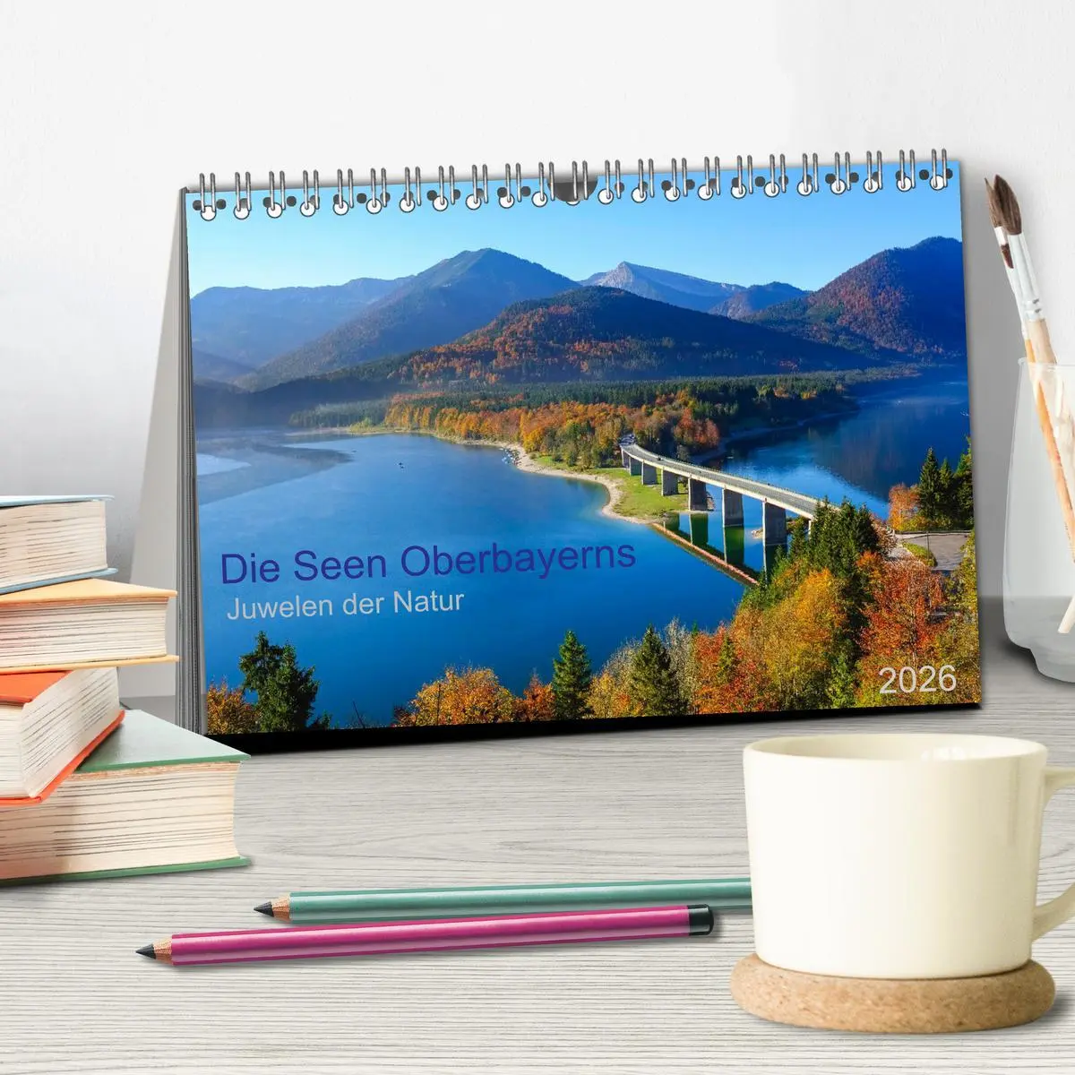 Bild: 9783457754962 | Die Seen Oberbayerns Juwelen der Natur (Tischkalender 2026 DIN A5...