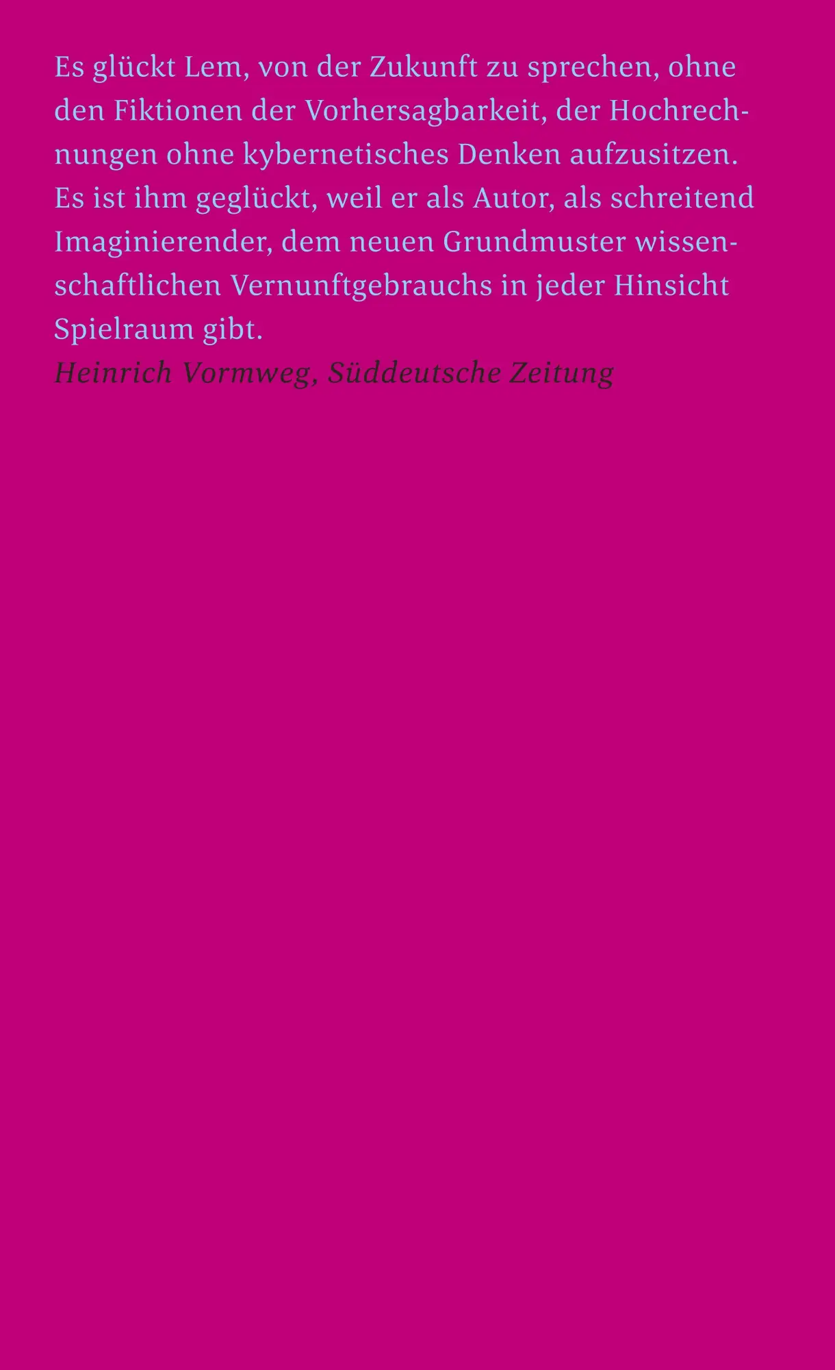 Rückseite: 9783518374962 | Phantastik und Futurologie. 1. Teil | Stanis¿aw Lem | Taschenbuch