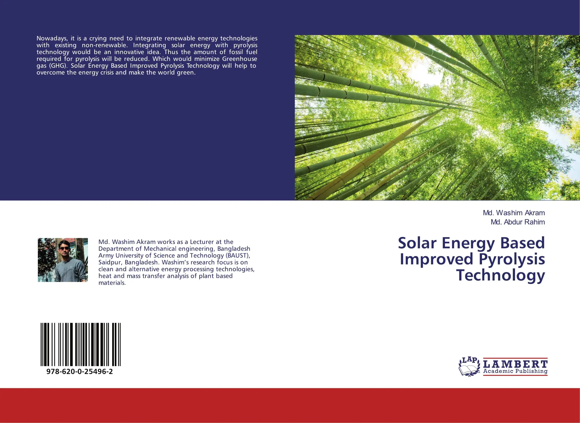 Cover: 9786200254962 | Solar Energy Based Improved Pyrolysis Technology | Akram (u. a.)