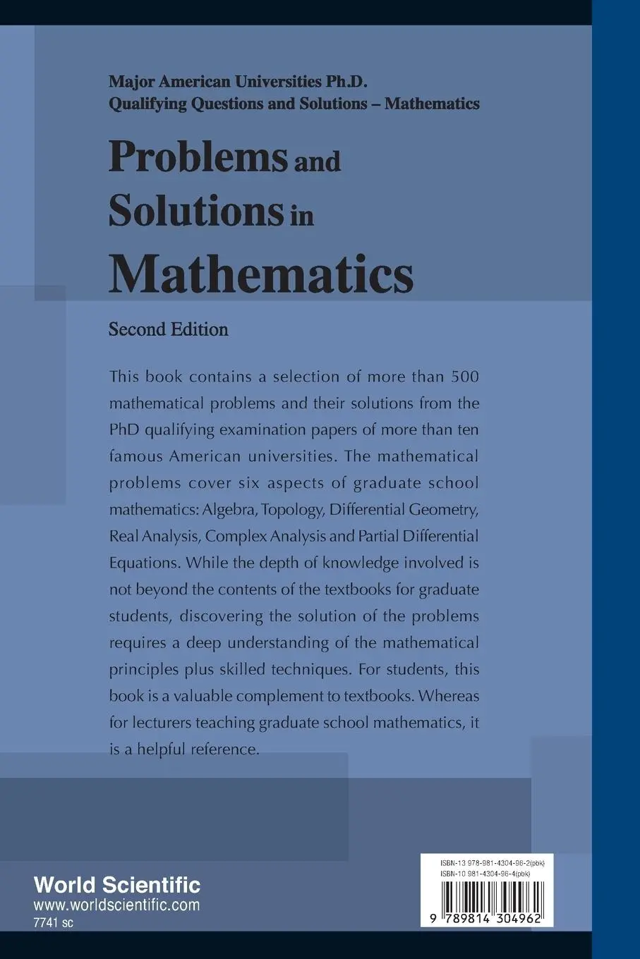 Rückseite: 9789814304962 | PROB &amp; SOLN IN MATHEMATICS 2ED | Li Ta-Tsien | Taschenbuch | Englisch