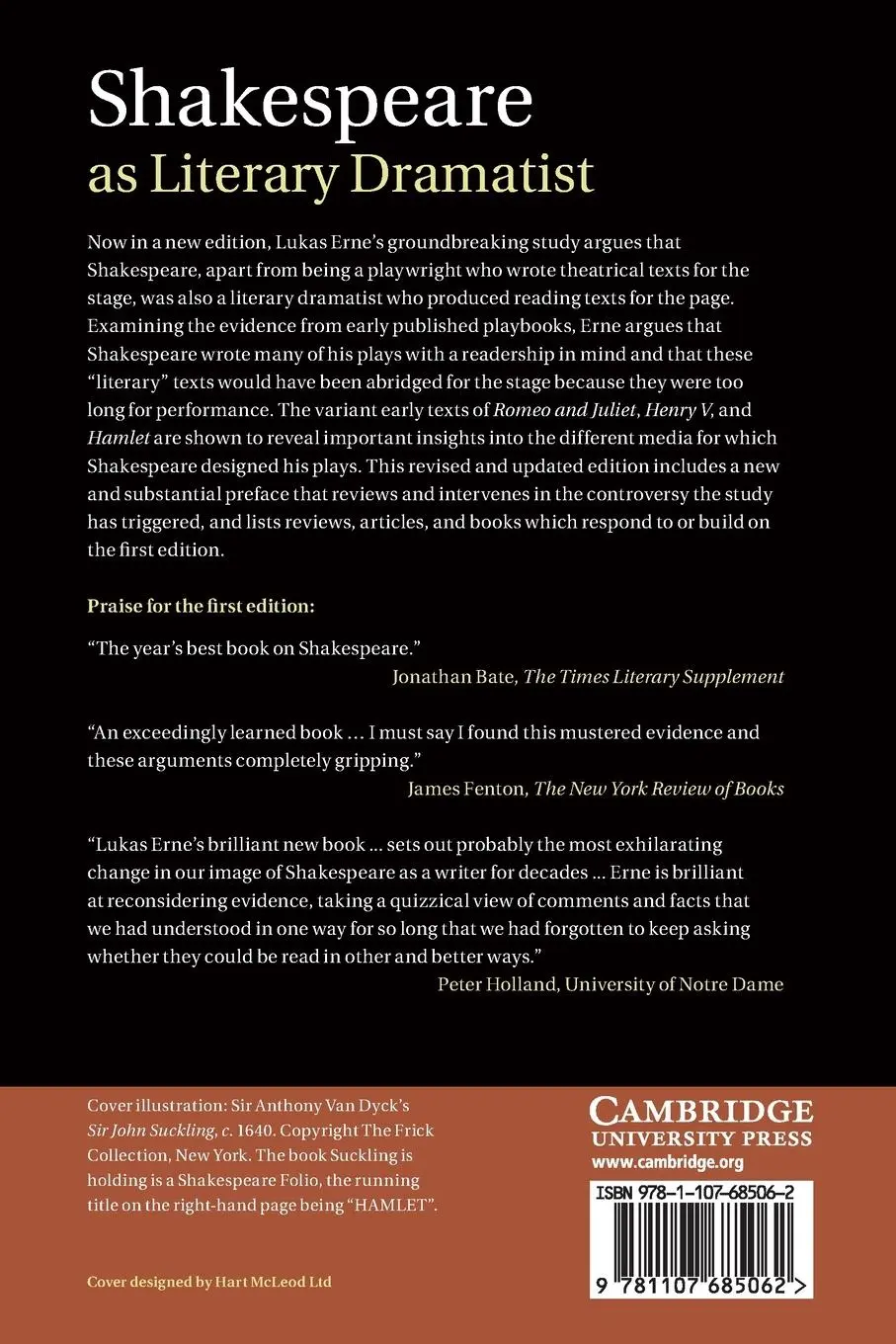 Rückseite: 9781107685062 | Shakespeare as Literary Dramatist | Lukas Erne | Taschenbuch | 2013