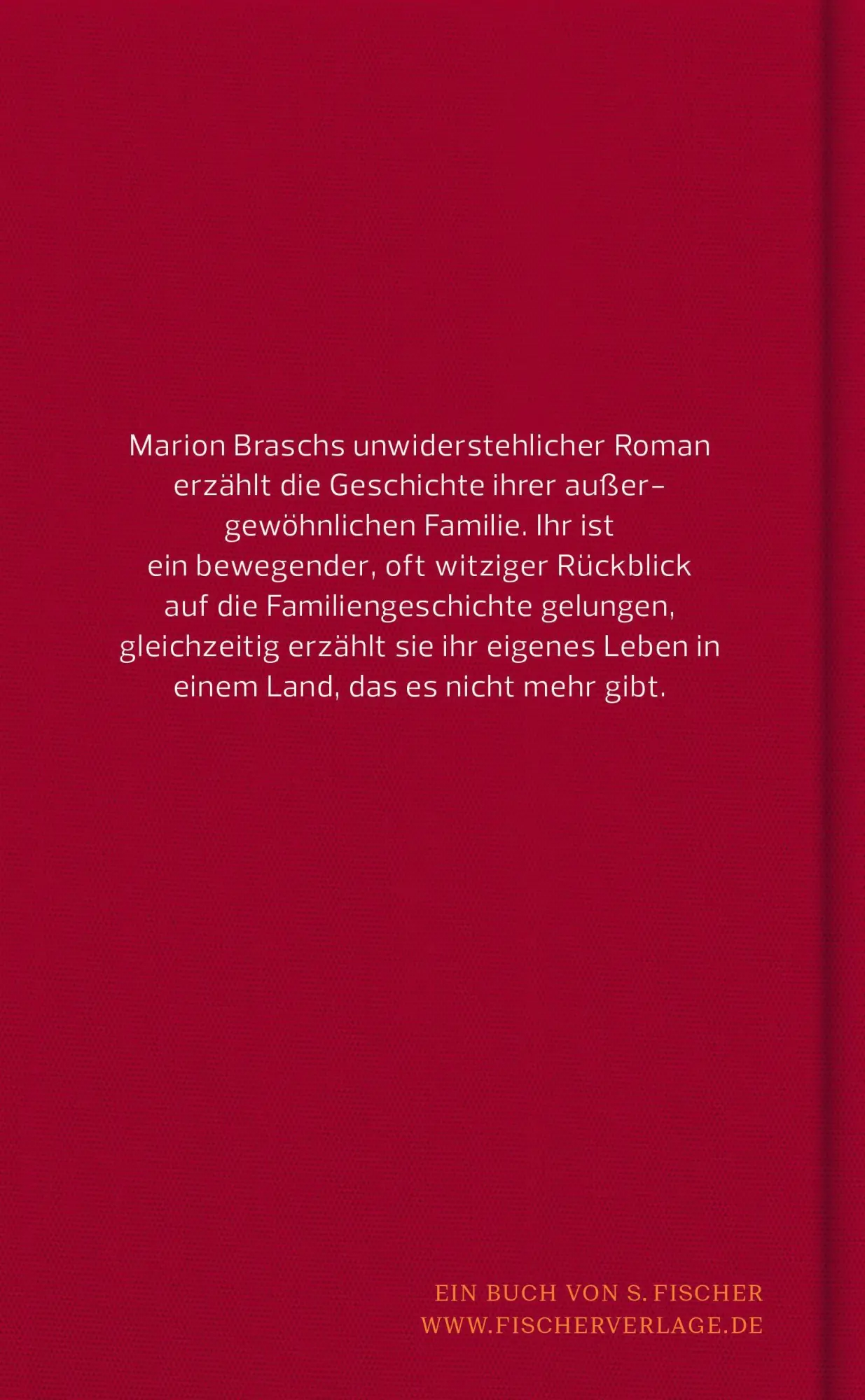 Rückseite: 9783103975062 | Ab jetzt ist Ruhe | Roman meiner fabelhaften Familie | Marion Brasch