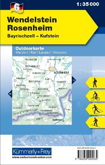 Bild: 9783259025062 | Kümmerly+Frey Outdoorkarte Deutschland 6 Wendelstein, Rosenheim...