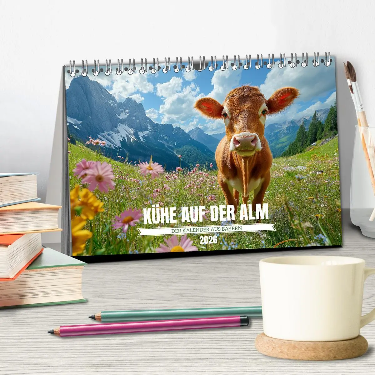 Bild: 9783457335062 | KÜHE AUF DER ALM - Der Kalender aus Bayern (Tischkalender 2026 DIN...