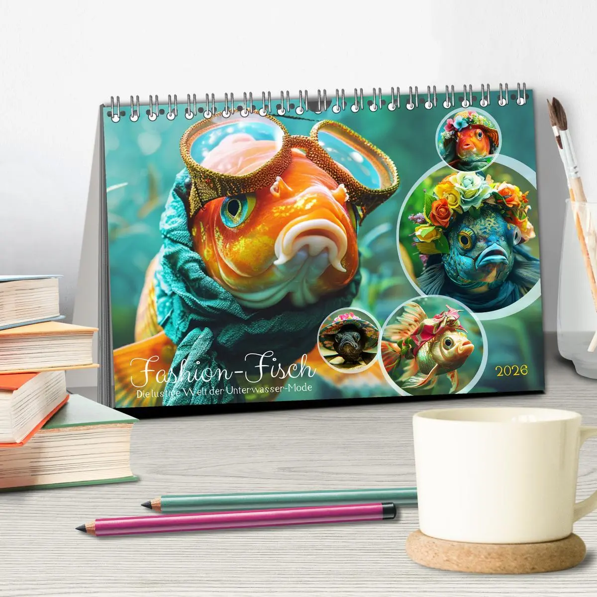 Bild: 9783457405062 | Fashion-Fisch. Die lustige Welt der Unterwasser-Mode (Tischkalender...