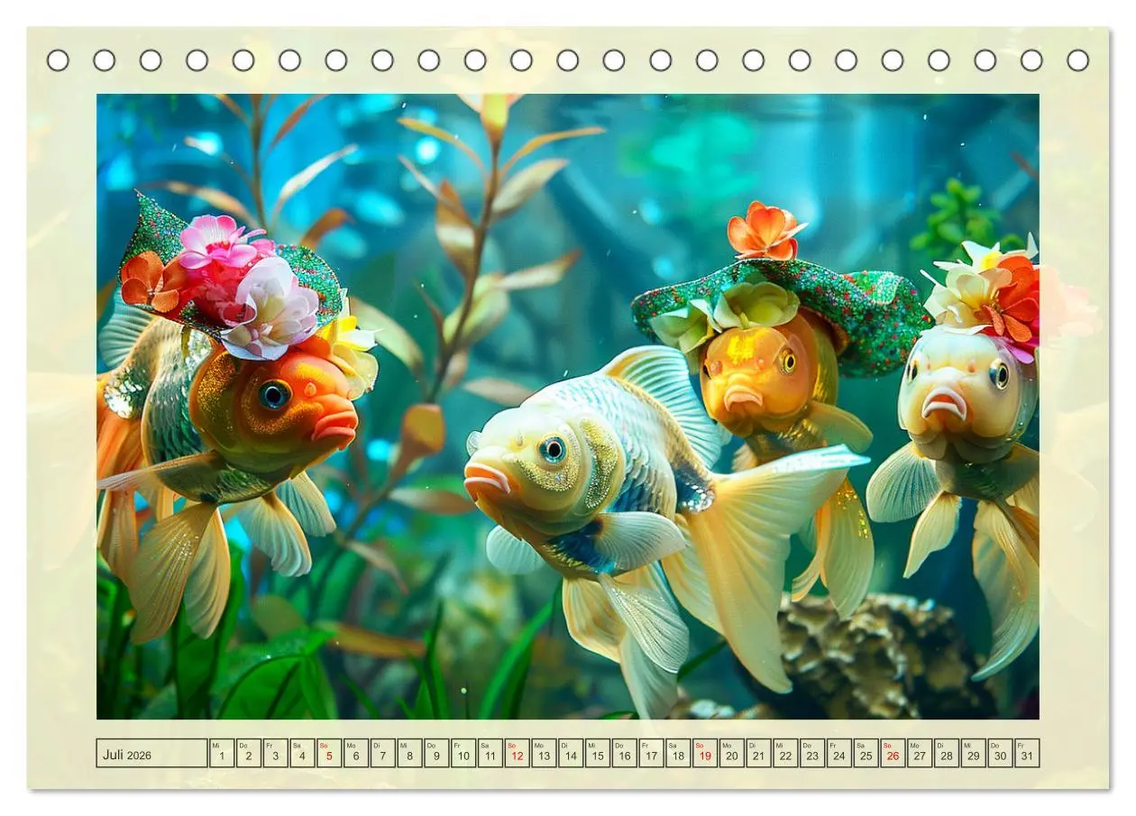 Bild: 9783457405062 | Fashion-Fisch. Die lustige Welt der Unterwasser-Mode (Tischkalender...