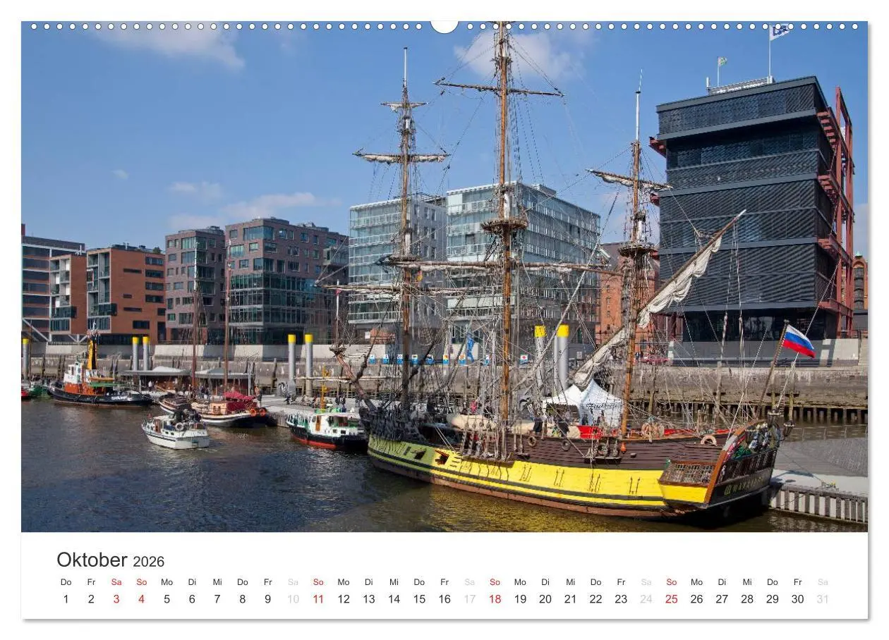 Bild: 9783516115062 | Hamburg (hochwertiger Premium Wandkalender 2026 DIN A2 quer),...