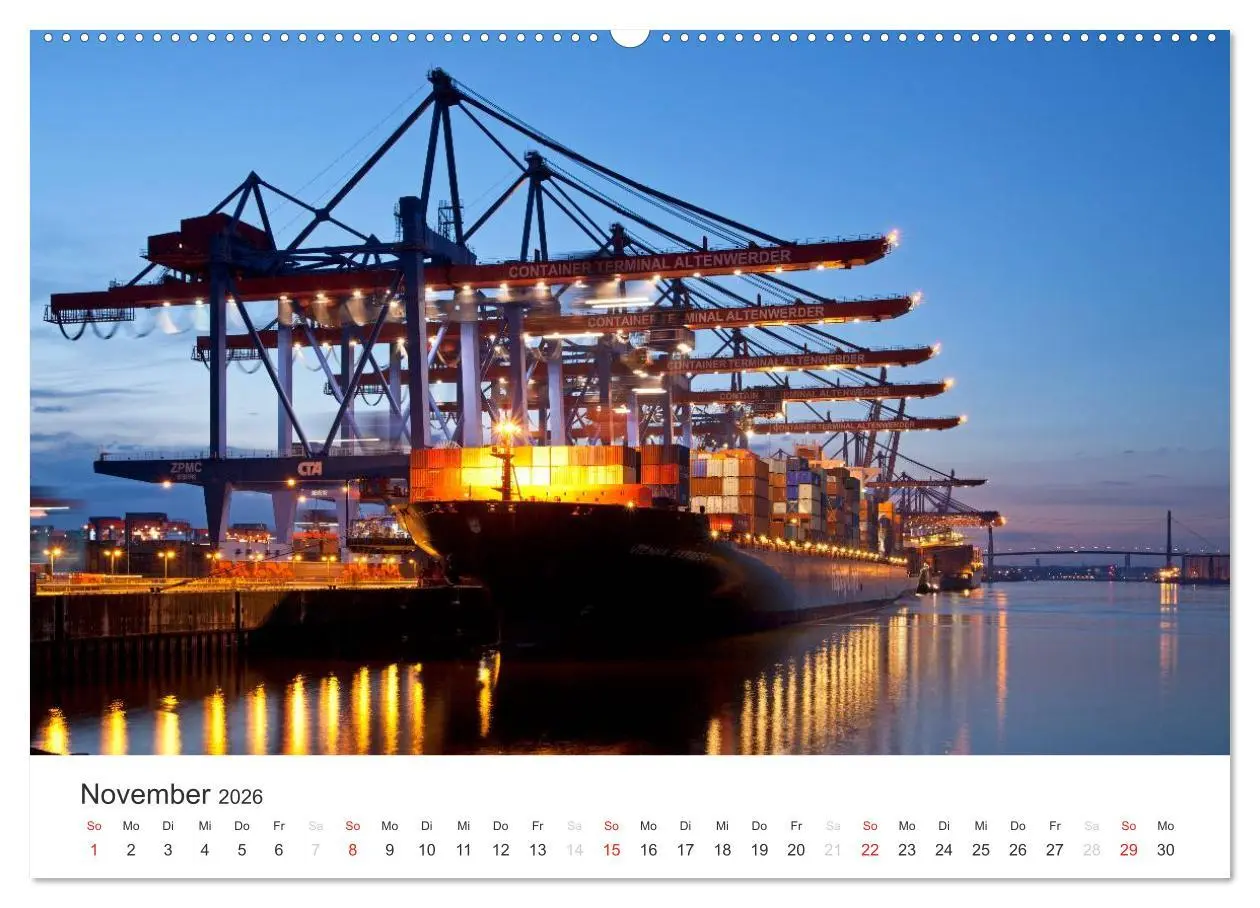 Bild: 9783516115062 | Hamburg (hochwertiger Premium Wandkalender 2026 DIN A2 quer),...