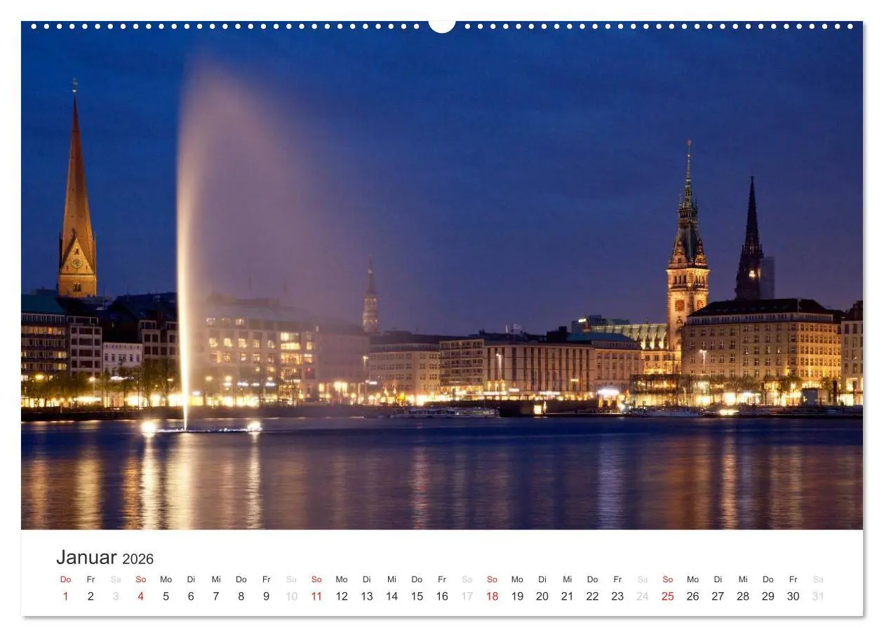 Bild: 9783516115062 | Hamburg (hochwertiger Premium Wandkalender 2026 DIN A2 quer),...