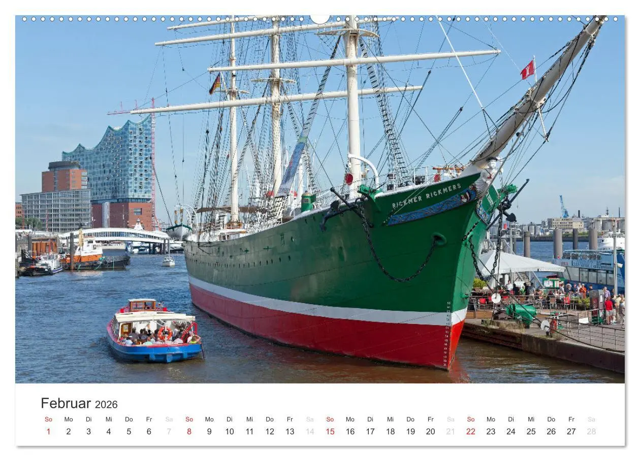 Bild: 9783516115062 | Hamburg (hochwertiger Premium Wandkalender 2026 DIN A2 quer),...