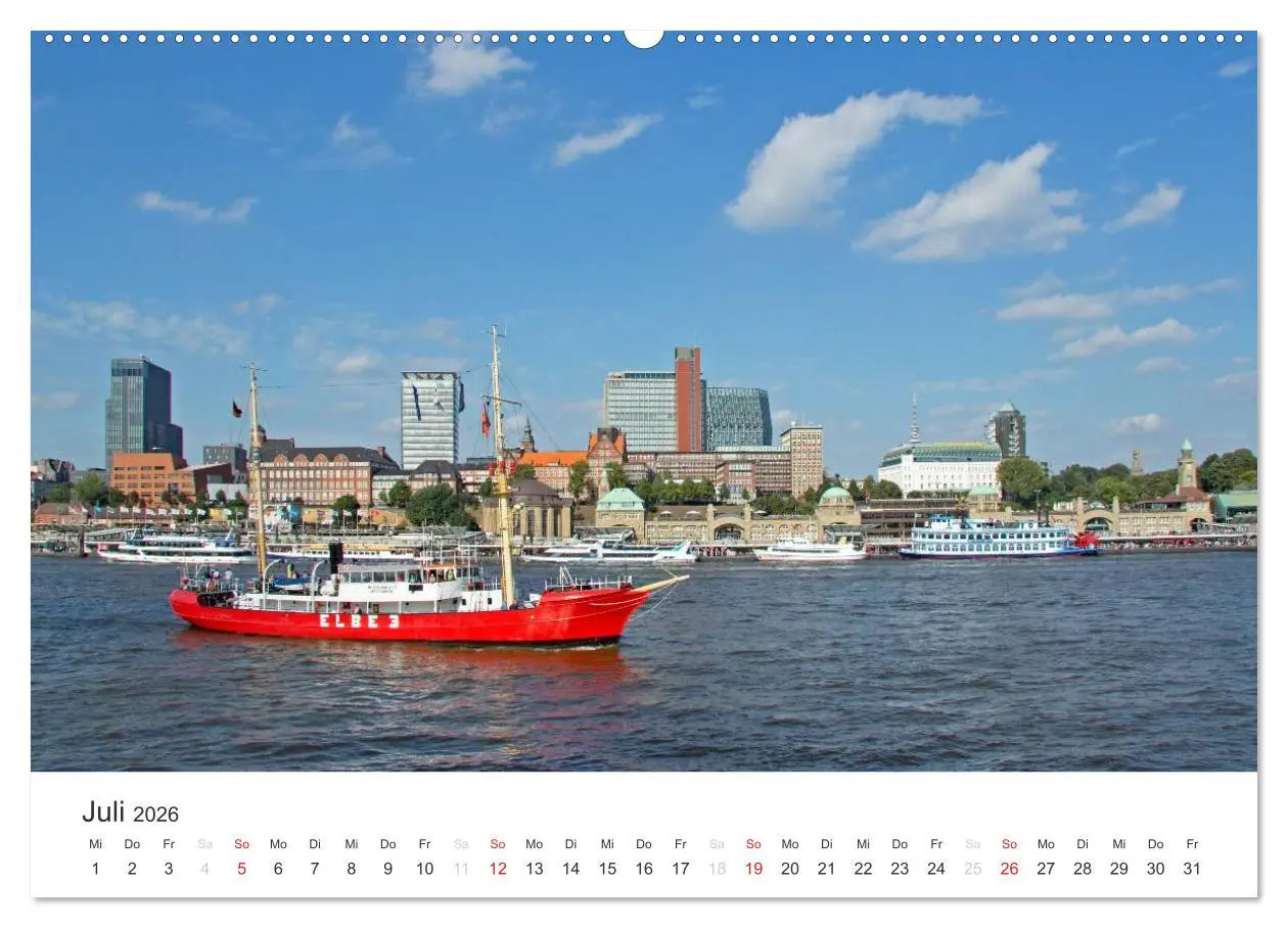 Bild: 9783516115062 | Hamburg (hochwertiger Premium Wandkalender 2026 DIN A2 quer),...